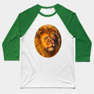 Colored Pencil Lion Baseball T-Shirt